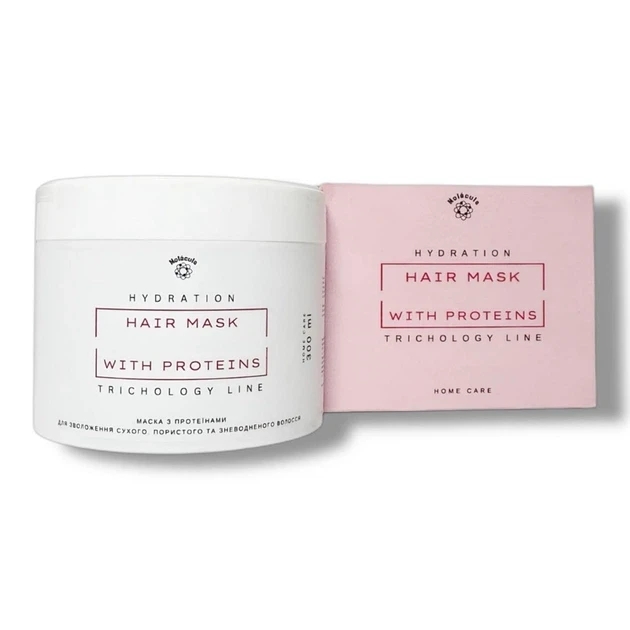 Molecula Hydration Hair Mask with proteins PHYTOMOLECULAR "Маска з протеїнами для зволоження сухого, пористого та зневодненого волосся 300 мл